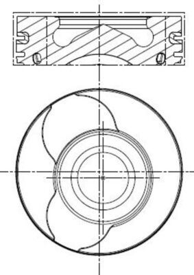 MAHLE 0220102 Motor Piston Segman Clio-Kangoo Pim Capi 26mm / 1.5dci K9k Bp / 76mm Std (+0.50mm)